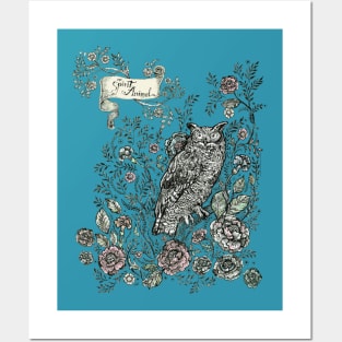 Floral Owl. Posters and Art